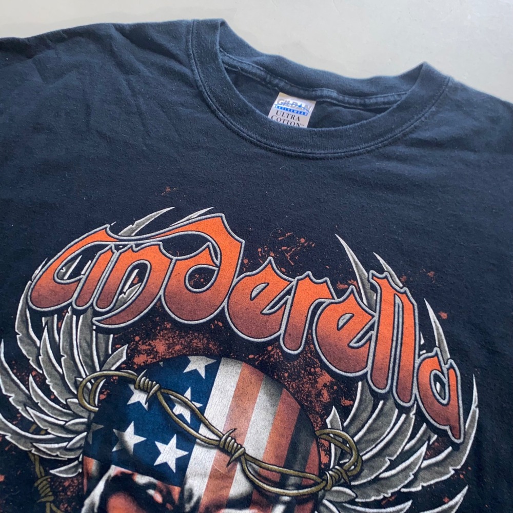 Cinderella Band T Shirt Mens 2XL Black 2006 Tour Rocked Wired Bluesed Graphic